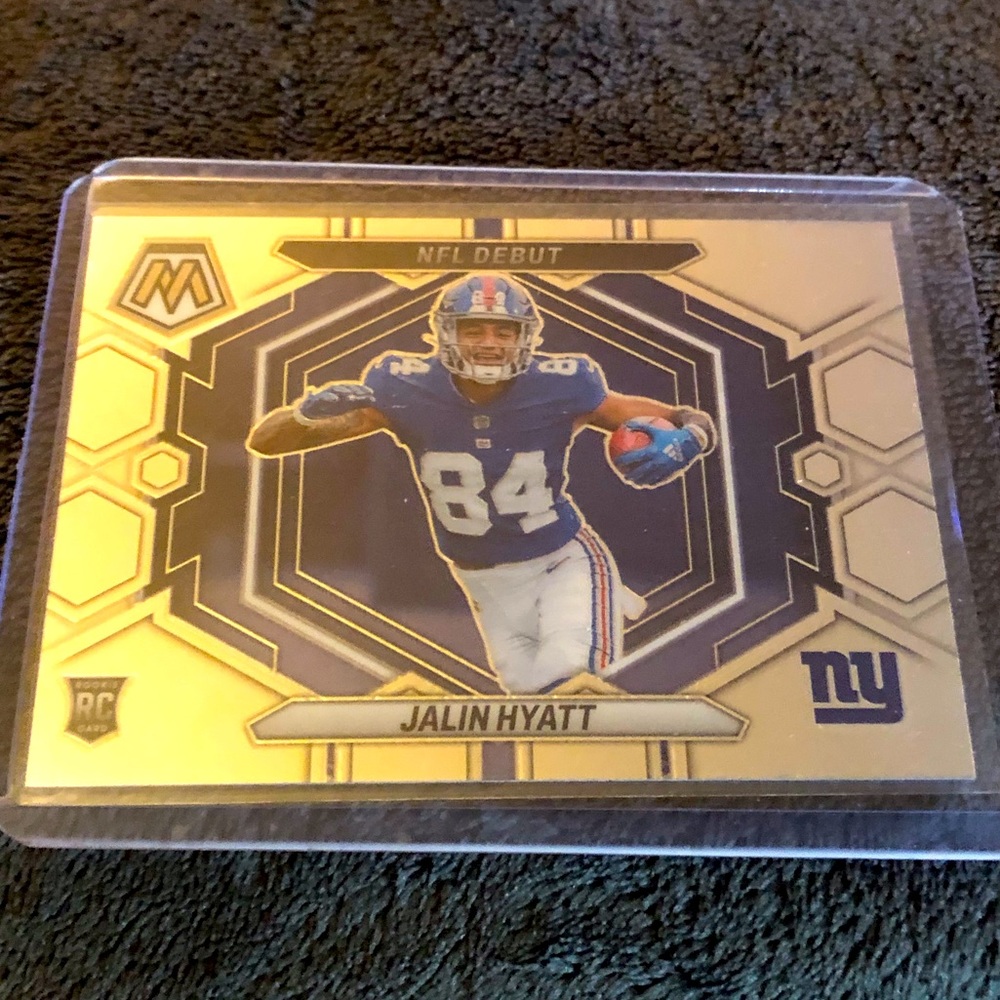 Jalin Hyatt 2023 Panini Mosaic NFL Debut Rookie Card-New York Giants